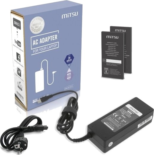 Mitsu 87W Usb-C Ac-Adapter 5-20.2V 3-4.3A Svart For Laptop