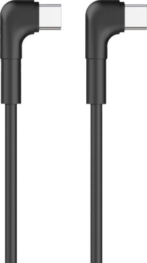 Maxlife MXUC-09 Vinklet kabel USB-C - USB-C, 1 m, 60 W, svart