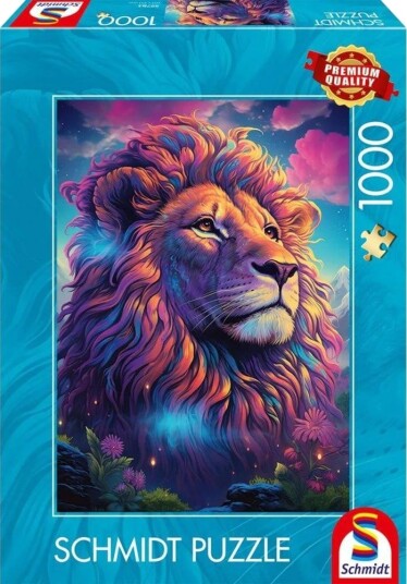 Schmidt Spiele Puslespill   1000 Brikker   Lion in the Color Wind