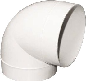 Fresh Plastsystem 100 Grå Pvc Plastbøjning Ø100 Mm 90°. Passer I Rør Nippelmål.