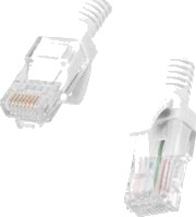 Lanberg Koblingskabel Rj-45 Hann Til Rj-45 Hann 4.8 Mm Utp Cat 5E Formstøpt Uten Hindringer Flertrådet Hvit Ral 9010
