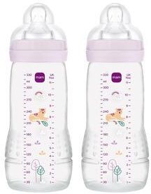 MAM Easy Active Tåteflaske 330 ml 2-Pakk Pink Ergonomisk Design MAM Easy Active Tåteflaske 330 ml 2-Pakk Pink Ergonomisk Design