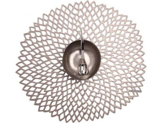 CHILEWICH Pressed Dahlia Spisebrikke 36x39cm GUNMETAL