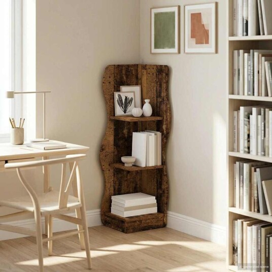 vidaXL Hjørnehylle Gammelt tre 34 x 33 x 102 cm Konstruert tre