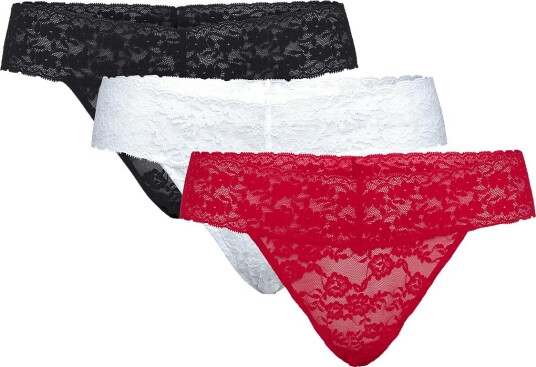 Lindex 3 Pack Thong In Lace   COMBI 2   M
