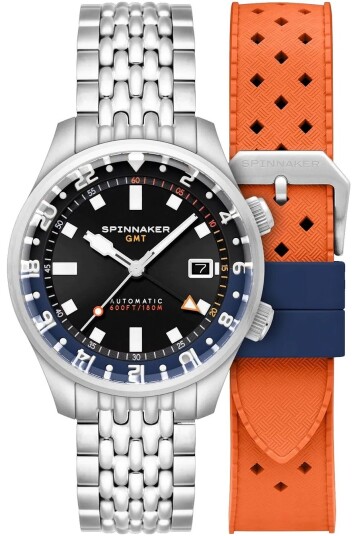 Spinnaker Herreklokke SP 5121 66 Bradner Sort/Stål Ø42 mm