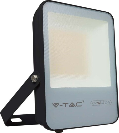 V Tac 50W LED Lyskaster 6400K Svart Hus Grått Glass 185lm/W Kulør : Kald