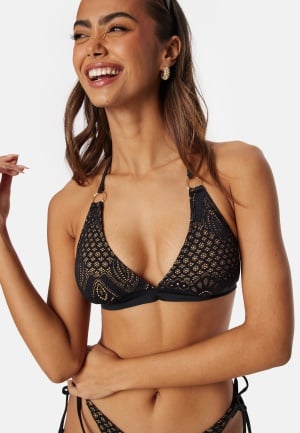 BUBBLEROOM Lace Triangle Top Black/Beige 40