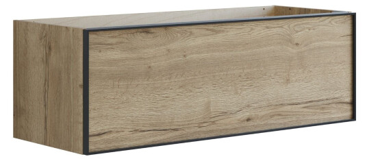 Dansani Inzo Alu ramme Svart Servantskap 1 Skuff B60 120xh40xd44cm Natur eik / 120cm Dansani Inzo Alu ramme Svart Servantskap 1 Skuff B60 120xh40xd44cm Natur eik / 120cm