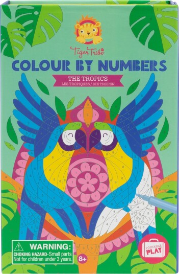 Tiger Tribe The Tropics Mal Etter Nummer-sett 36 Fargeark 10 Tusjer