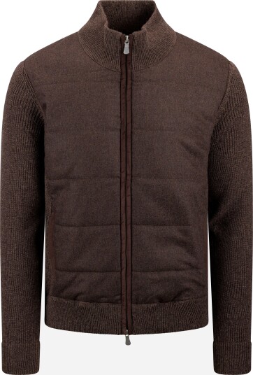 Gran Sasso Hybrid jacket flanel wool 50 brun herre