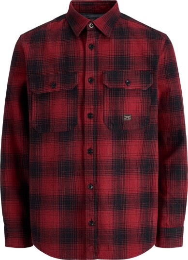 Jack & Jones Jprbluivy Check L/S Overshirt Sn   ROSEWOOD   XL