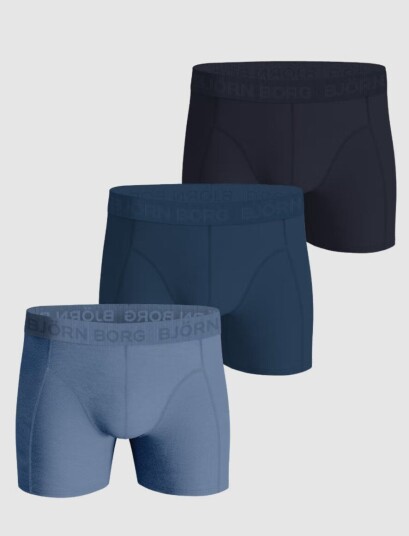 Björn Borg 3 pk Cotton Stretch Boxer Blue Blue Navy XXL