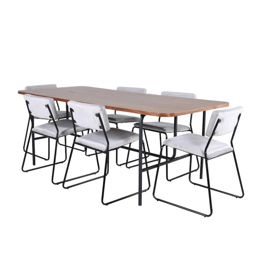 Venture Home Spisegruppe Venture Home Chicago Spisebord og Kungshamn Spisestol Brun GR22397