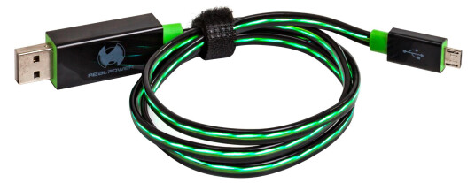 REALPOWER Floating micro USB Cable green REALPOWER Floating micro USB Cable green