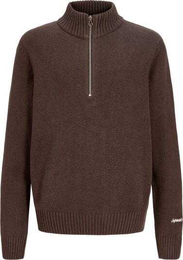 Jack & Jones Jornorrebro Knit Half Zip Jnr MULCH 152