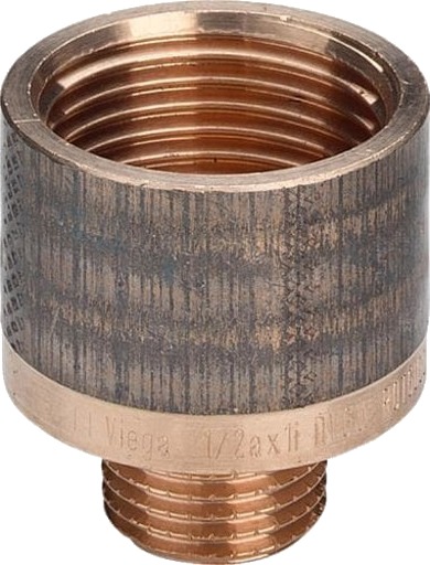 10 stk 1/8" x 1/4" gjengede fittinger i pistolmetall, silikonbronse, reduksjon
