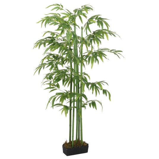 Kunstig bambustre 864 blader 180 cm grønn