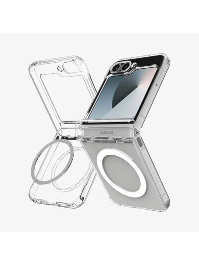 Spigen Ultra Hybrid Pro MagSafe clear white   Samsung Galaxy Z Flip7 FE/Flip 6