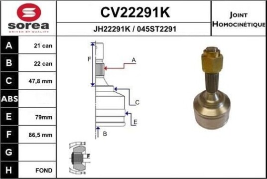Drivledd EAI CV22291K
