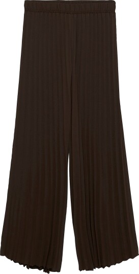 Vero Moda Curve   Bukser Vmcyola Plisse Hw Wide Pant Wvn Cur   Brun