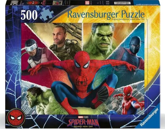 Ravensburger Spider-Man Puslespill Brand New Day 500 Brikker Ravensburger Spider-Man Puslespill Brand New Day 500 Brikker