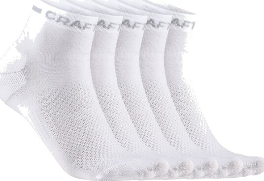 Craft CORE Dry Mid sokker hvit 5 pak