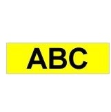 Brother Gloss Laminated Labelling Tape 6mm Sort/Gul TX