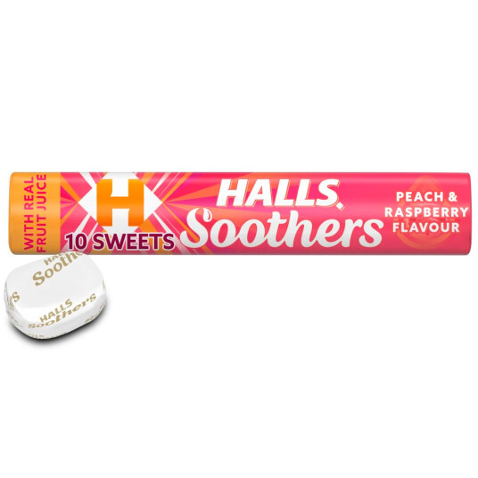 HALLS Soothers Halspastiller Fersken & Raspberry 45g