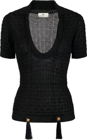 Elisabetta Franchi Dame Topper Svart M, Elisabetta Franchi Dame Topper Svart M,