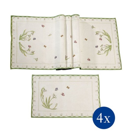 Villeroy & Boch Colourful Spring Duk sett Snowdrops 5stk