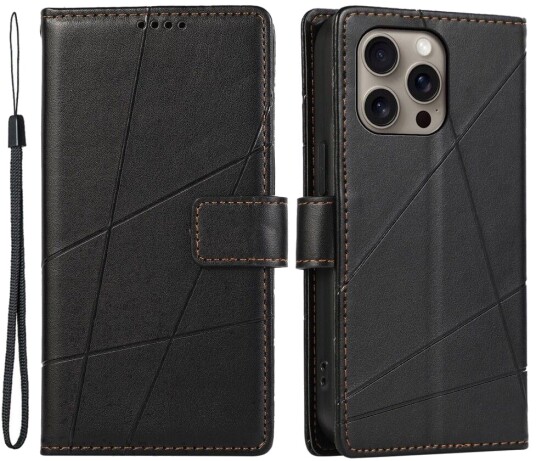 Trolsk Lommebokdeksel Elegant (iPhone 16 Pro) Svart