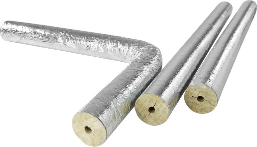Rockwool Rørskål 42x20 mm med Alutape - Isolasjon for Varme- og Kondensisolering