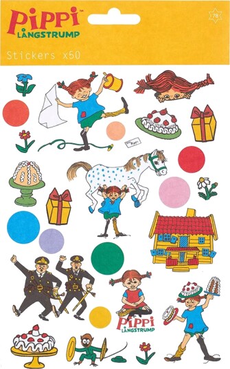 Hedlundgruppen Klistremerker Pippi Langstrømpe 50-pakning 717005