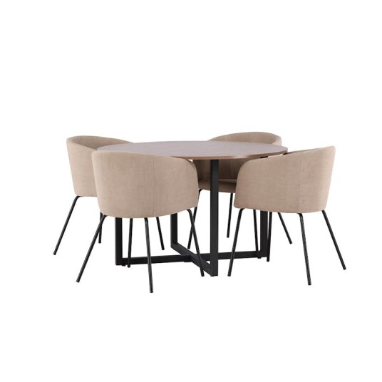 Venture Home Spisegruppe Venture Home Durango Ø 120 cm med 4 Berit Stoler GR22944