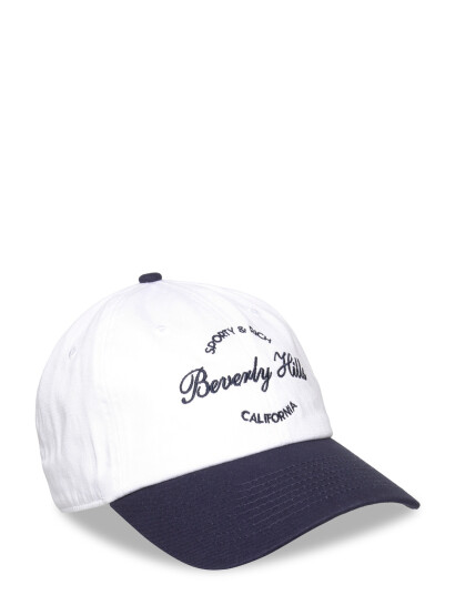 Sporty & Rich Beverly Script Hat White ONE SIZE
