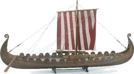 Billing Boats Osebergskipet 1:25 Modellskip i Treskrog