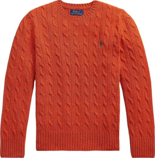 Polo Ralph Lauren Genser Strikk Kabel Dark Jaffa Oransje Polo Ralph Lauren 10 12 år (140 152) Genser