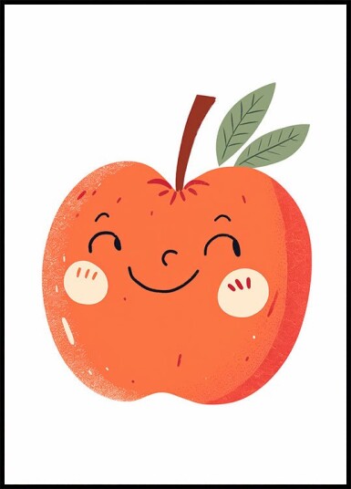 Smiling Apple Plakat Plakat / 40x50cm Smiling Apple Plakat Plakat / 40x50cm