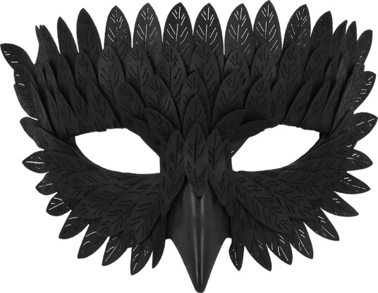 Boland Party Partners Halvmaske Raven One size 56793