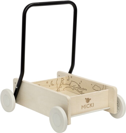 Micki Lära gå vagn trä premium Micki Lära gå vagn trä premium