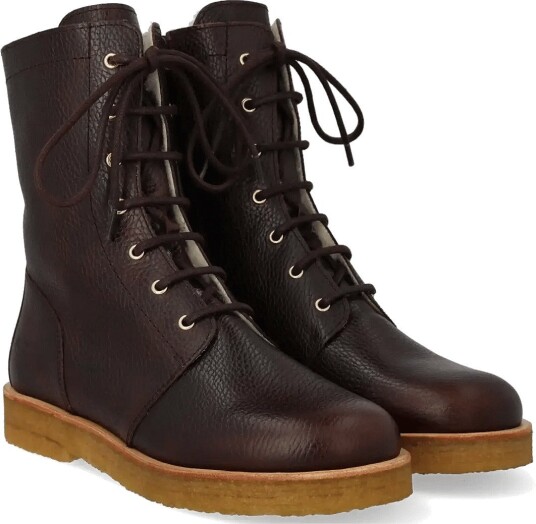 ANGULUS Boots Flat With Laces 2505 DARK BROWN 41