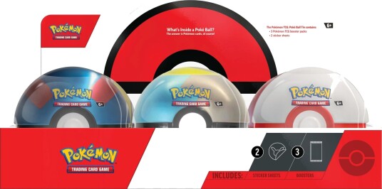 Pokémon Poké Ball Samlekortboks med 3 Boosterpakker Pokémon Poké Ball Samlekortboks med 3 Boosterpakker