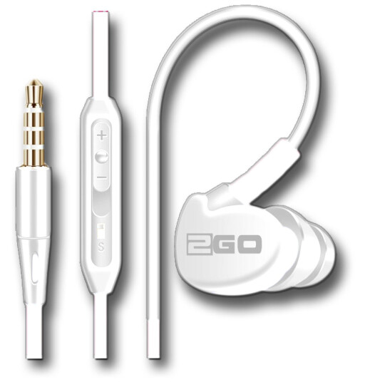 2GO In-Ear Sport-Headset "Active 1", weiss