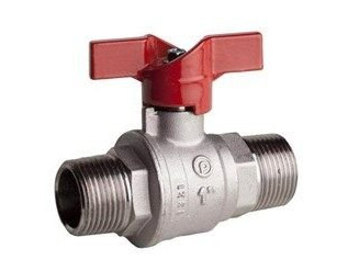 Pettinaroli M x m heavyduty fullway ball valve red butterfly handle te Pettinaroli M x m heavyduty fullway ball valve red butterfly handle te