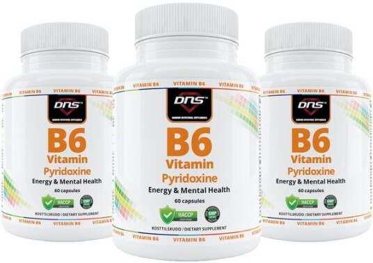 DNS 3 Pack Vitamin B6 Pyridoksin 3 X 60 Kapsler DNS 3 Pack Vitamin B6 Pyridoksin 3 X 60 Kapsler