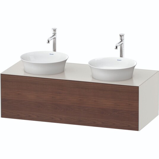 Duravit White Tulip Servantskap 1 skuff 130x55x40,8 cm Valnøtt/Nordisk Hvit