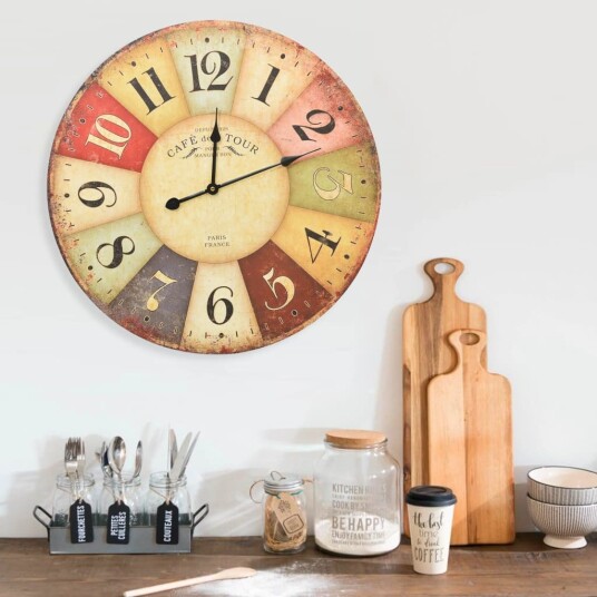 vidaXL Veggklokke vintage fargerik 60 cm