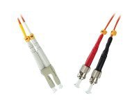 MicroConnect 3m Multimodus Fiberkabel LC til ST Oransje OM1