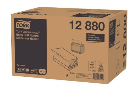 Serviett Tork N4 165X213 Mm 2-Lags Natur 8 Pk X 5 X 200 Stk/Pk.